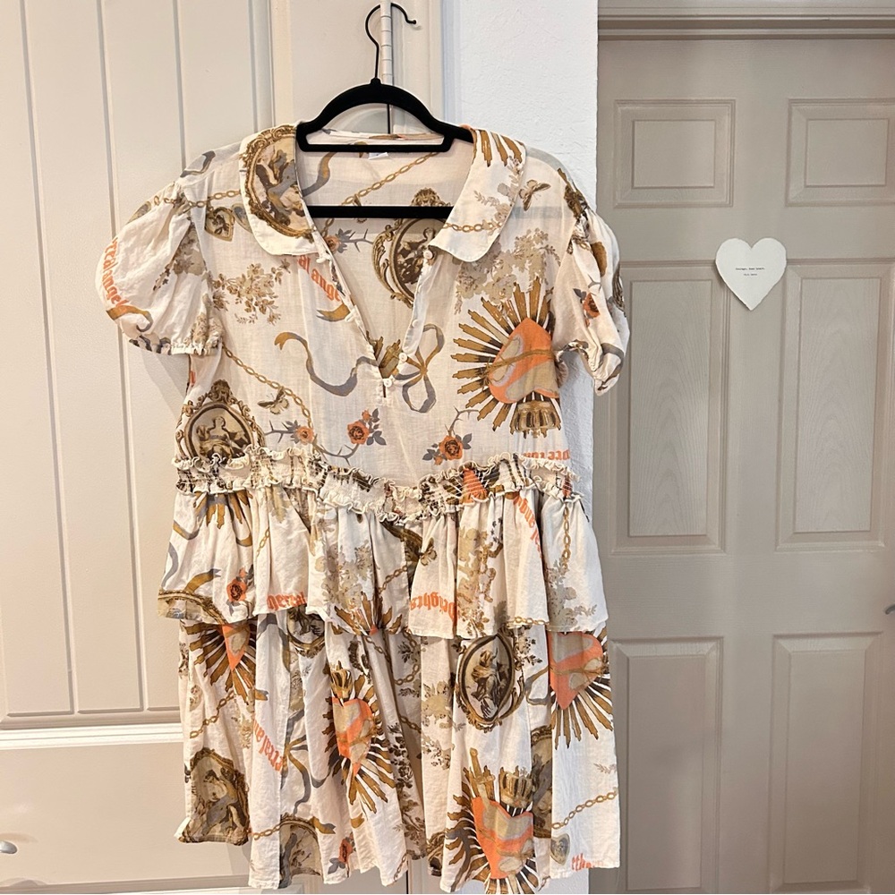 Boho Western Cowboy Coquette Kimchi Blue Ruffle Flare Skirt Dress